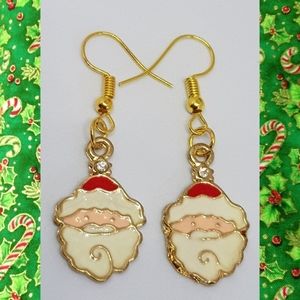 Goldplated Santa Drop Earrings